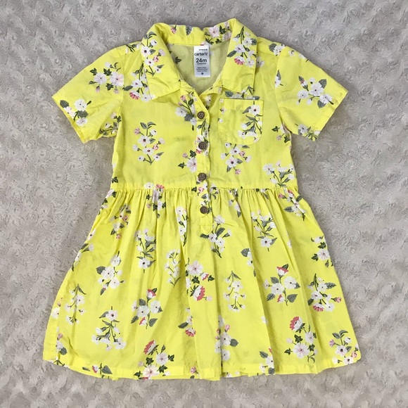 carters yellow floral dress